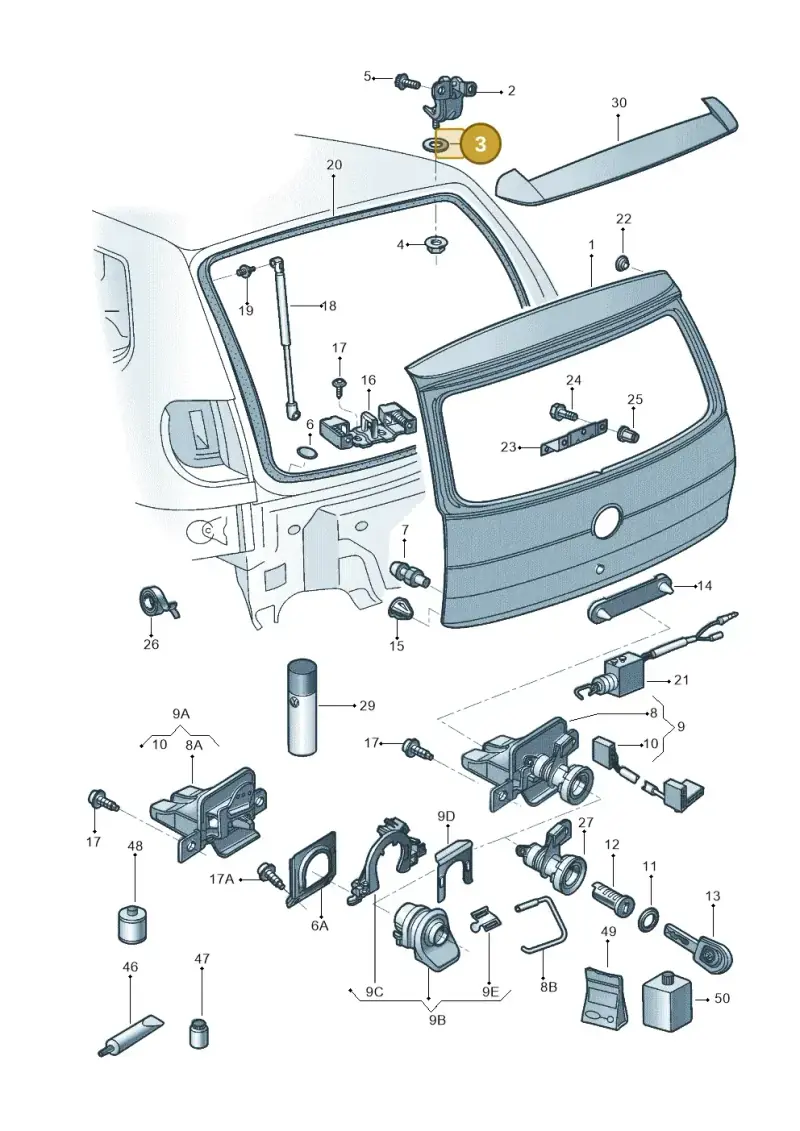 5Z6899005 — Volkswagen FOX                  M.05> (2005-) diagram 357827200, position 3