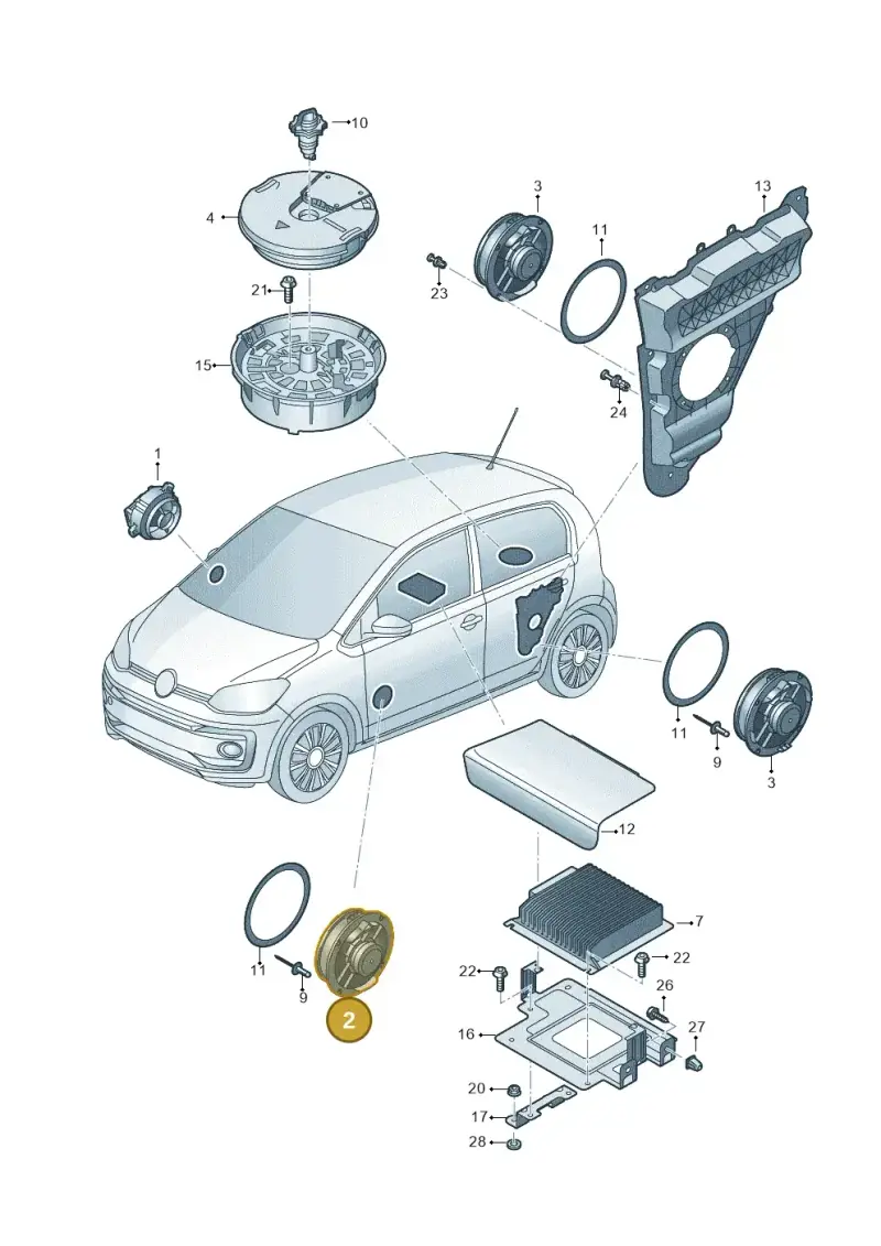 6C0035454 — Volkswagen up! (2016-2023) diagram 892035350, position 2