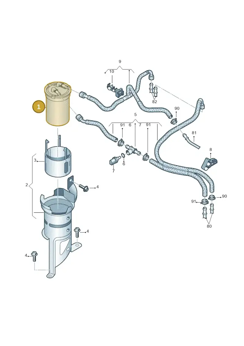 6C0127400 — Volkswagen Polo (2012-2014) diagram 672127100, position 1