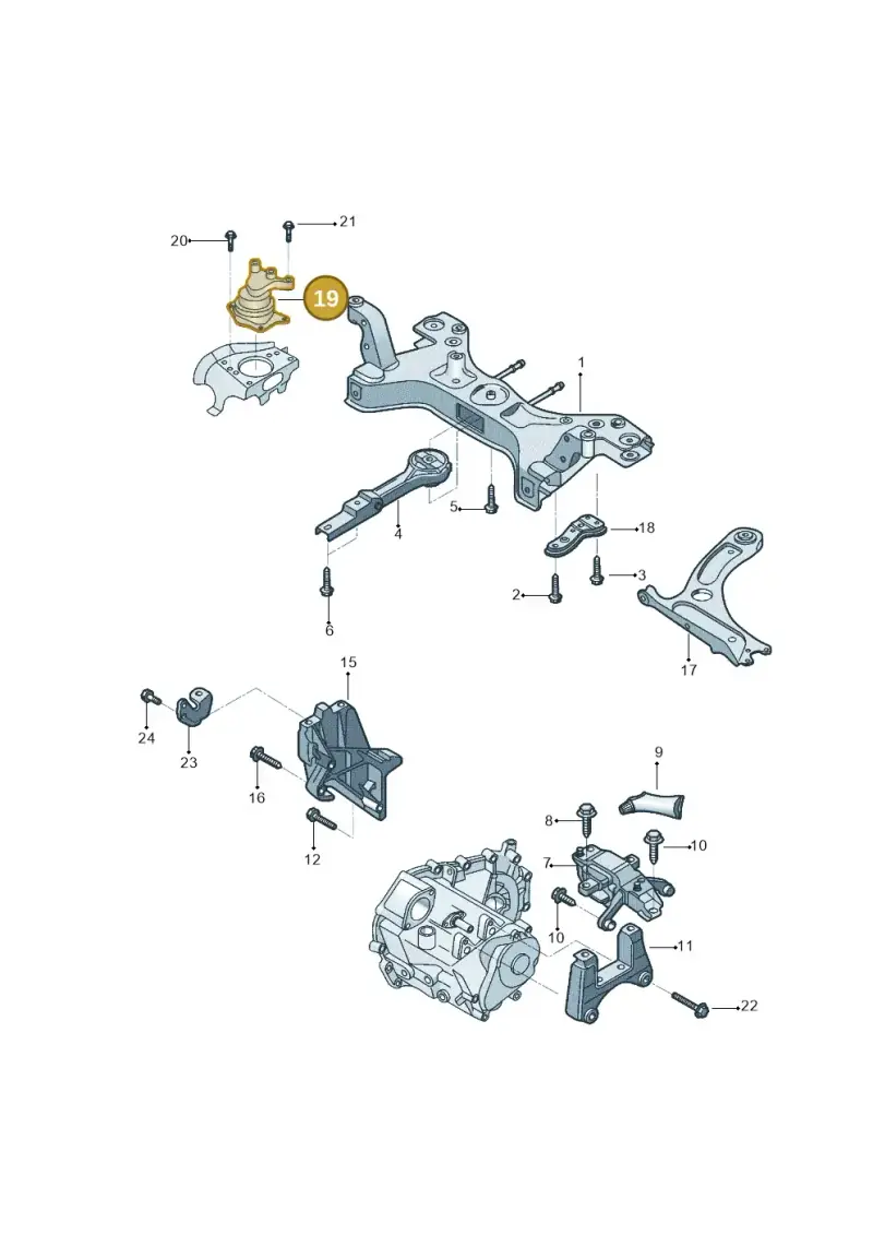 6C0199167D — Volkswagen Voyage (2016-2023) diagram 558199100, position 19