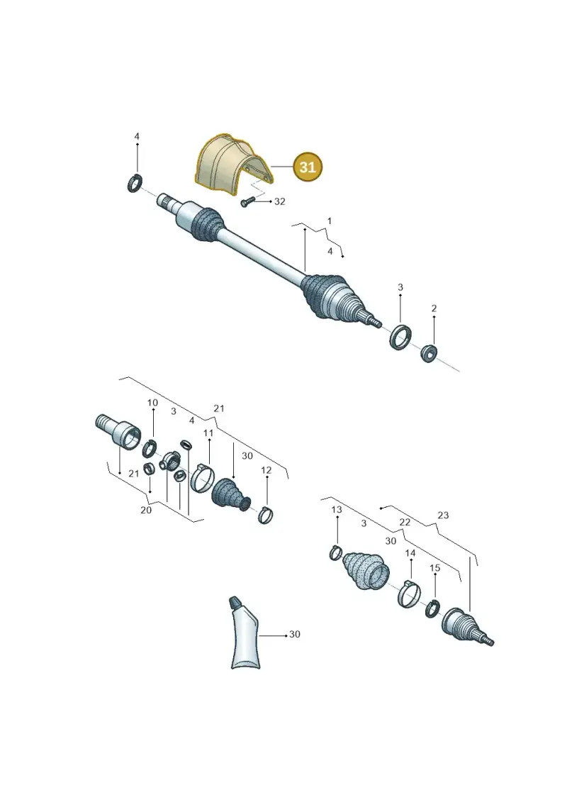 6C0407721 — Volkswagen Up! 1.0 TSI (2013-2017) diagram 559407200, position 31
