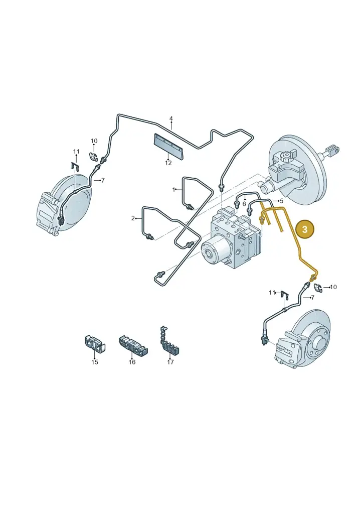 6C0614723D — Volkswagen Polo 1.4 BlueMotion (2014-2017) diagram 773611200, position 3