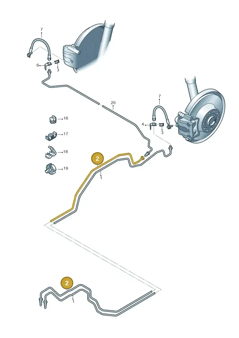 6C0614742J — Audi A1 Sportback (2014-2018) diagram 708611350, position 2