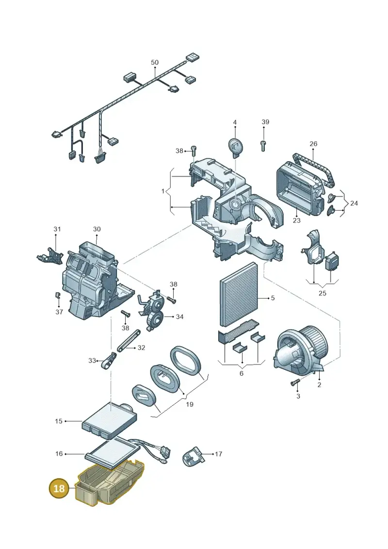 6C0819875 — Volkswagen Polo 1.4 BlueMotion (2014-2017) diagram 773819100, position 18
