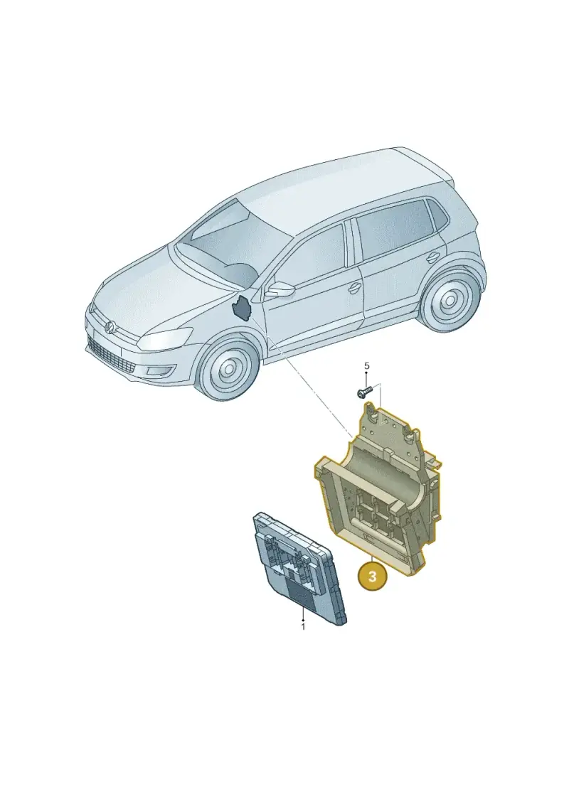 6C0907371A — Volkswagen Polo 1.4 BlueMotion (2014-2017) diagram 773937500, position 3