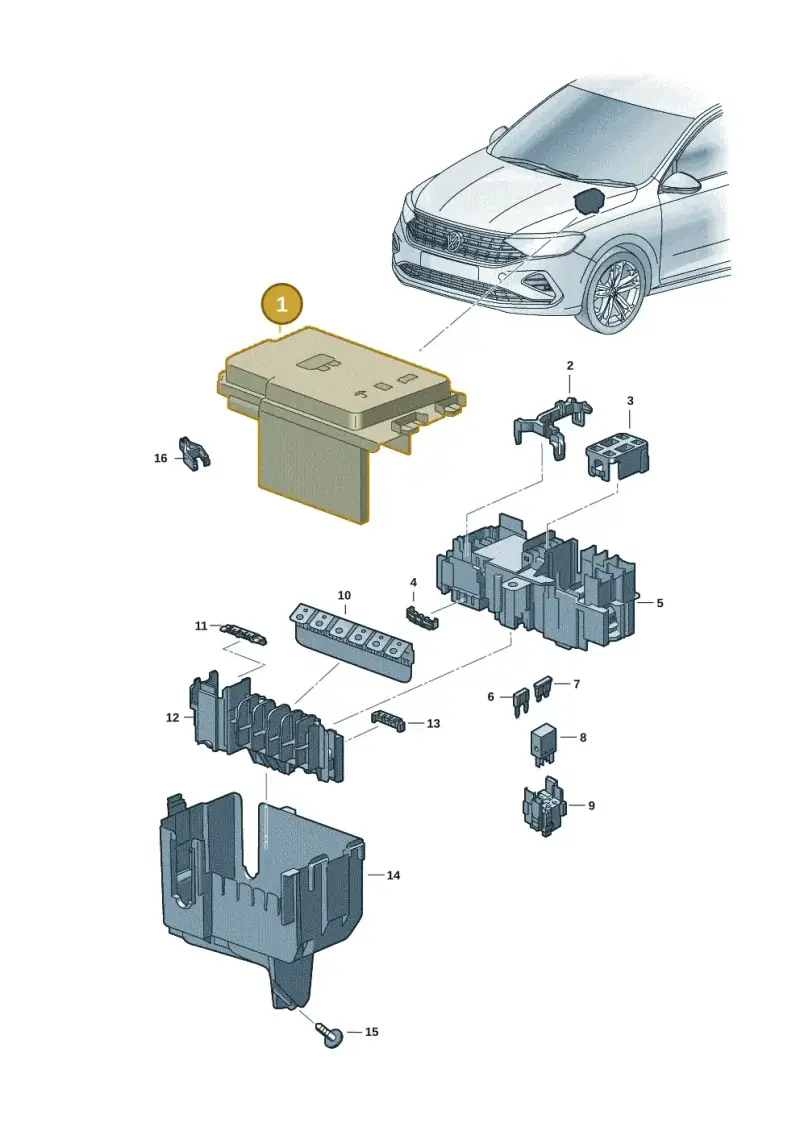6C0937574A — Volkswagen Polo 1.6 (2020-2022) diagram 62x937010, position 1