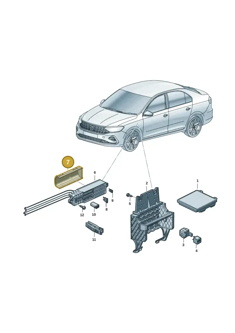 6C0937576 — Volkswagen Polo 1.6 (2020-2022) diagram 62x937000, position 7
