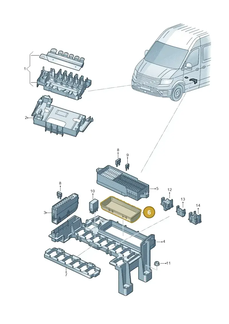 6C0937576 — Volkswagen E-Crafter 35 (2018-2024) diagram 806937010, position 6