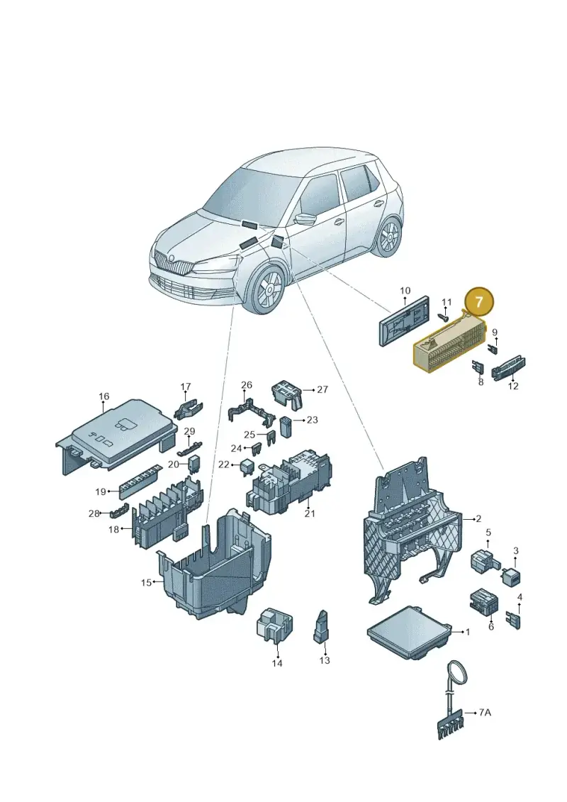 6C0937615A — Skoda Fabia (2014-2022) diagram 797937000, position 7