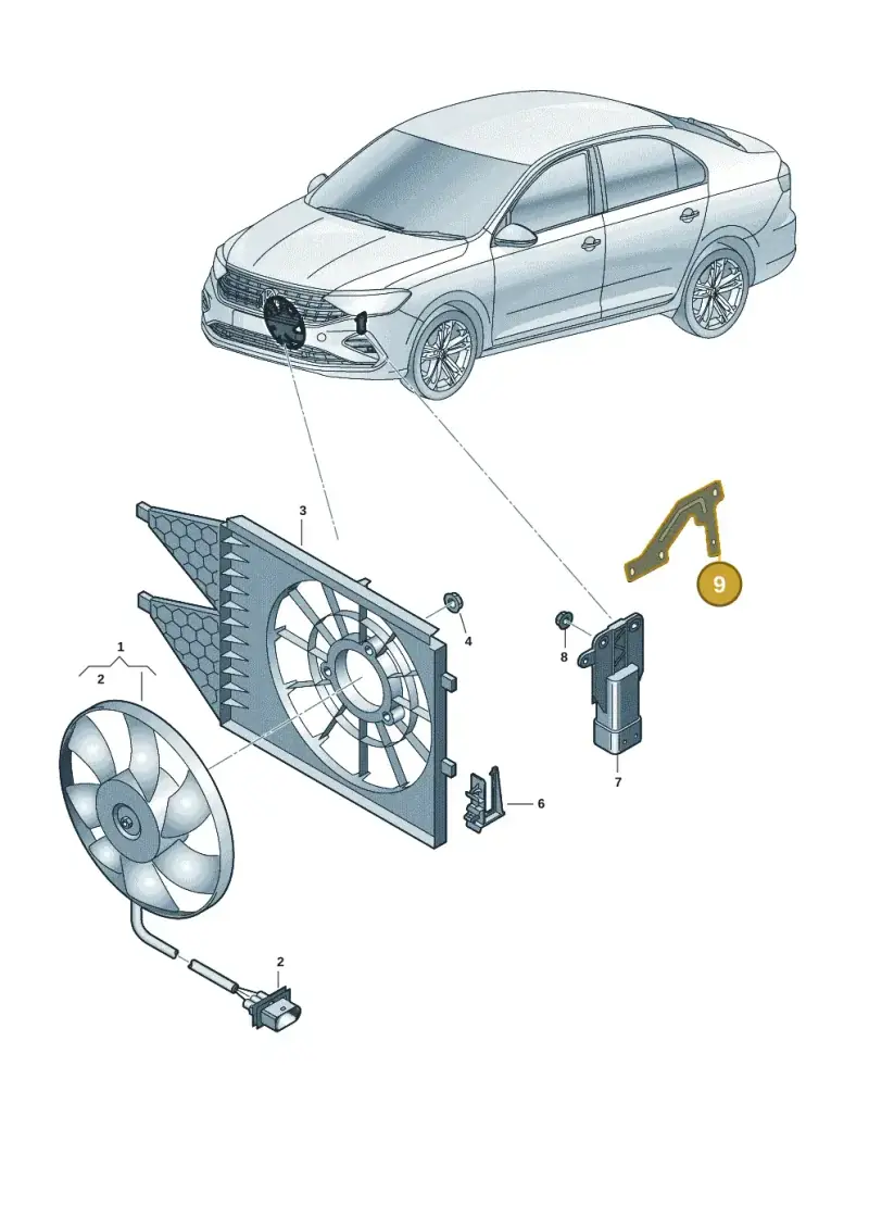 6C0971845E — Volkswagen Polo 1.6 (2020-2022) diagram 62x959056, position 9