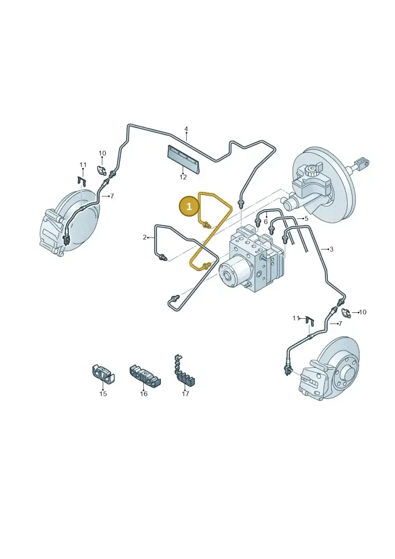 6C1614739M — Volkswagen Polo 1.4 BlueMotion (2014-2017) diagram 773611200, position 1