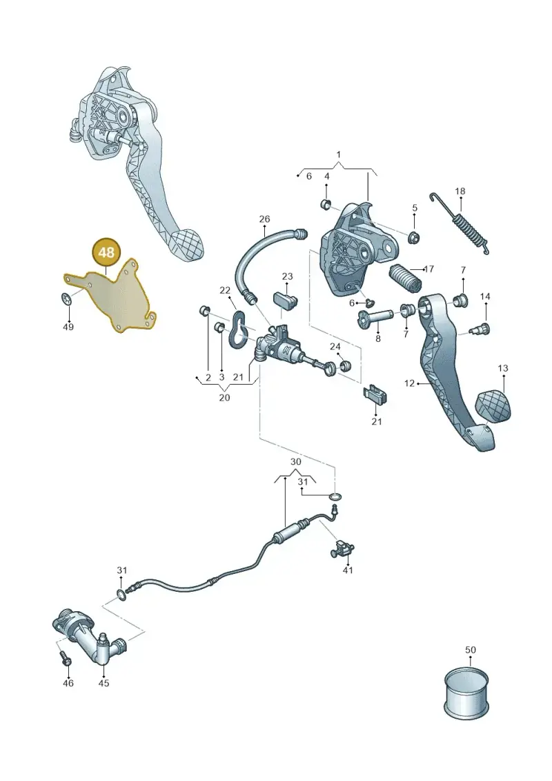 6C2721615E — Volkswagen Polo Vivo (2017-) diagram 495721250, position 48