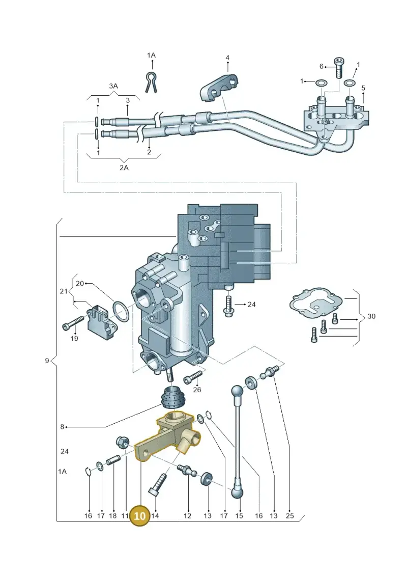 6E0142089 — Volkswagen LUPO/3L TDI (2003-2005) diagram 231142300, position 10