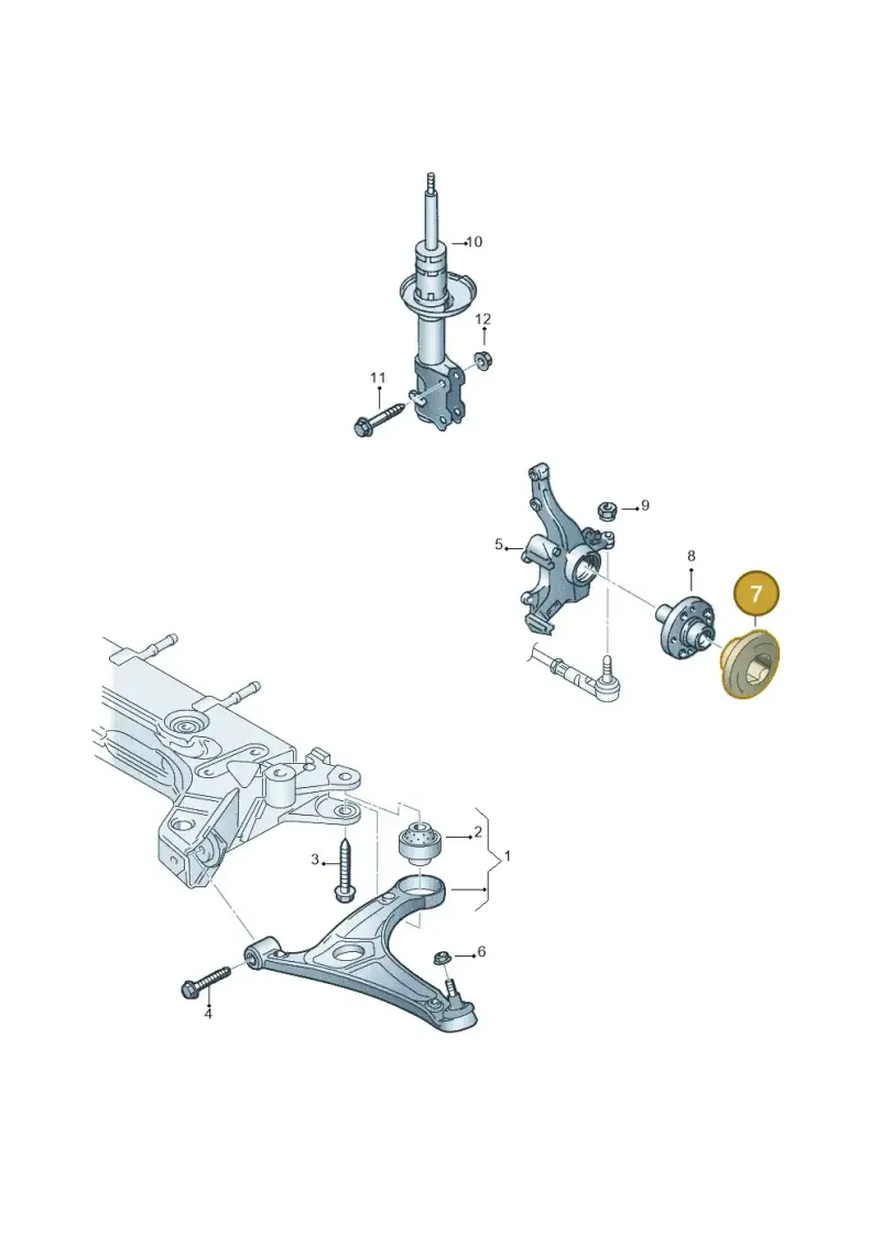 6E0407395A — Volkswagen LUPO/3L TDI (2003-2005) diagram 441407020, position 7