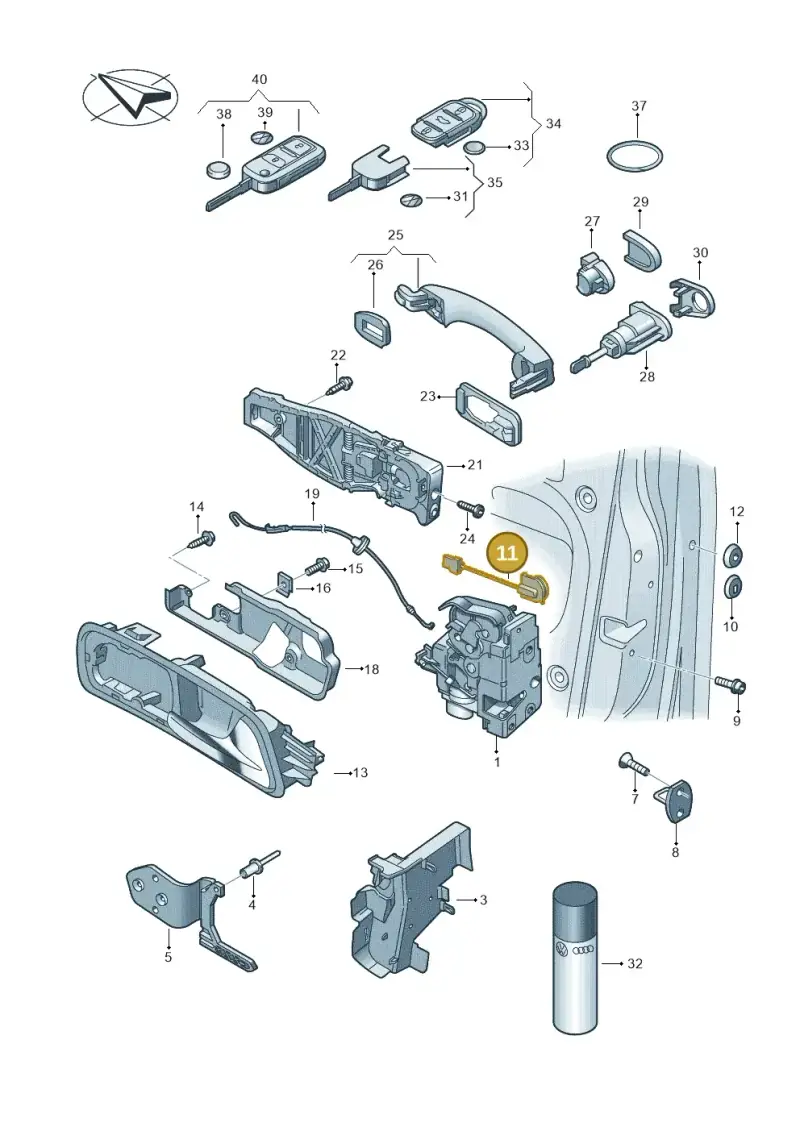 6E0837069 — Volkswagen Touran 2.0 (2010-2015) diagram 409837000, position 11