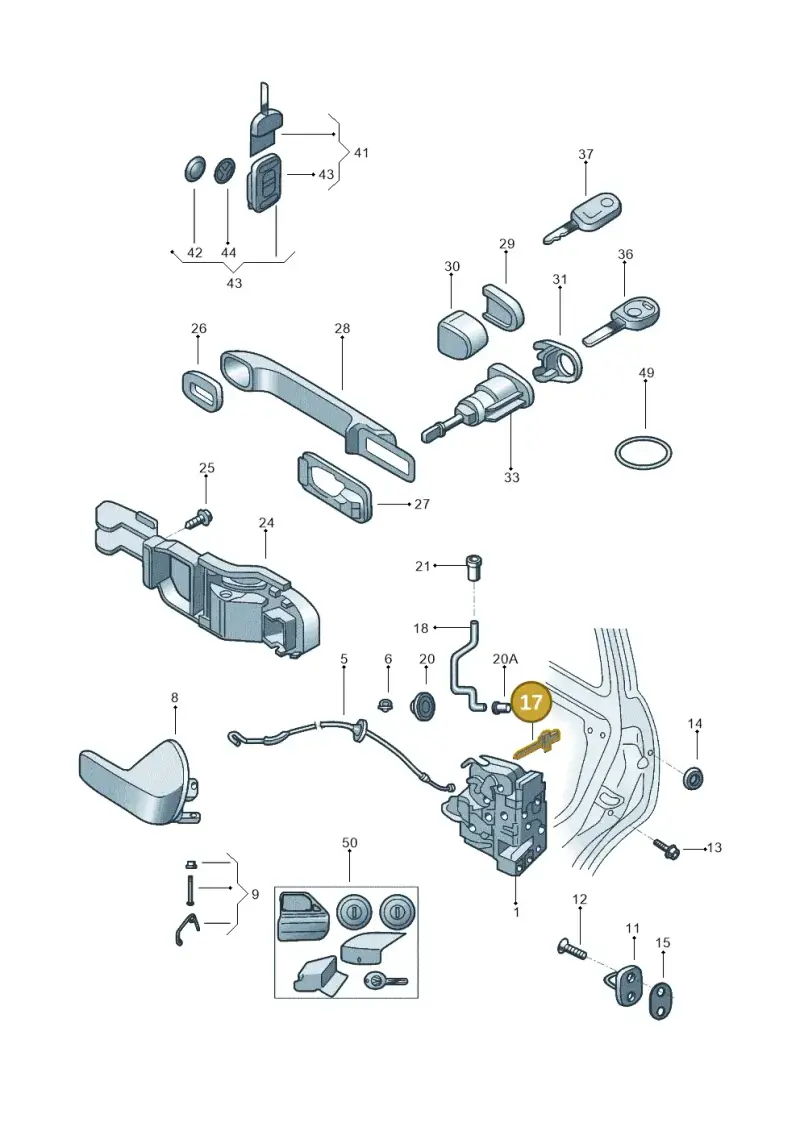 6E0837070 — Volkswagen Voyage (2016-2023) diagram 553837000, position 17