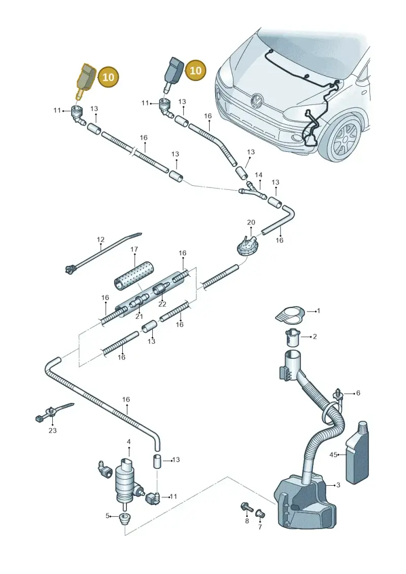 6E0955985B — Volkswagen E-up! (2016-2023) diagram 723955100, position 10