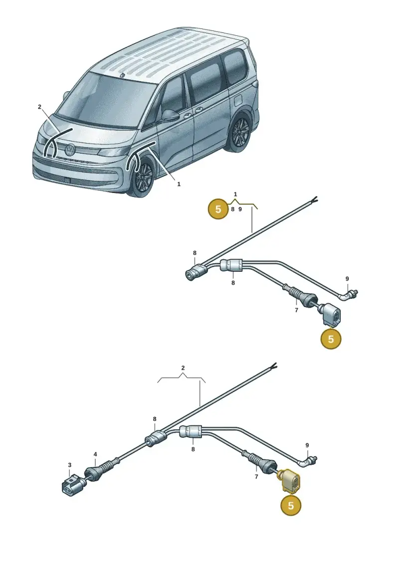 6E0973702 — Volkswagen Multivan (2021-) diagram 7t0971500, position 5