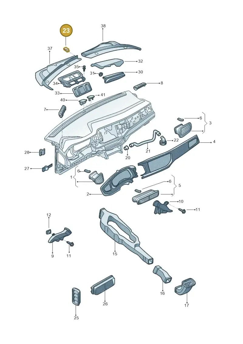 6F0819145 — Volkswagen Polo Track (2023-) diagram 602819300, position 23