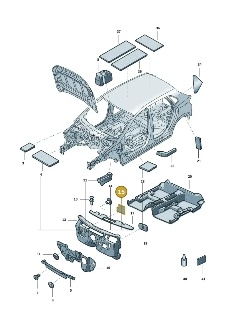 6F0857939 — Volkswagen Nivus (2020-) diagram 67b863020, position 15