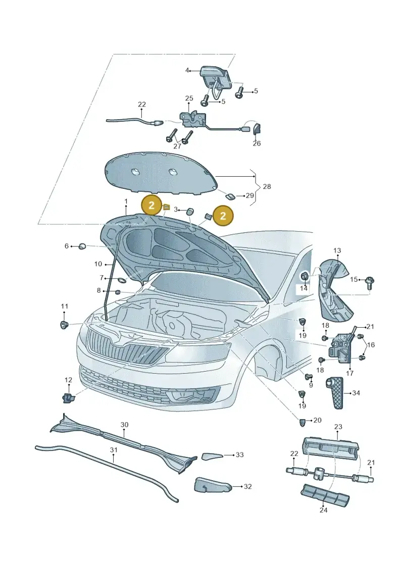 6H0823481A — Skoda Rapid (2012-2022) diagram 740823100, position 2