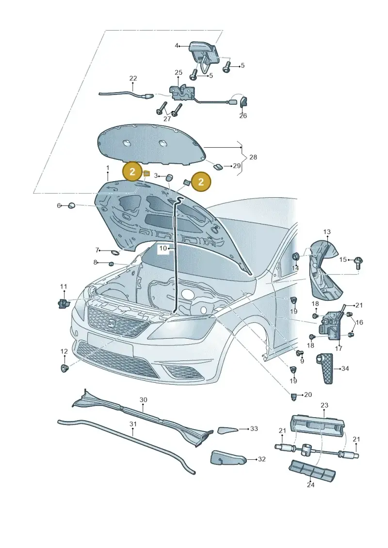 6H0823481A — SEAT Toledo (2015-2019) diagram 742823000, position 2