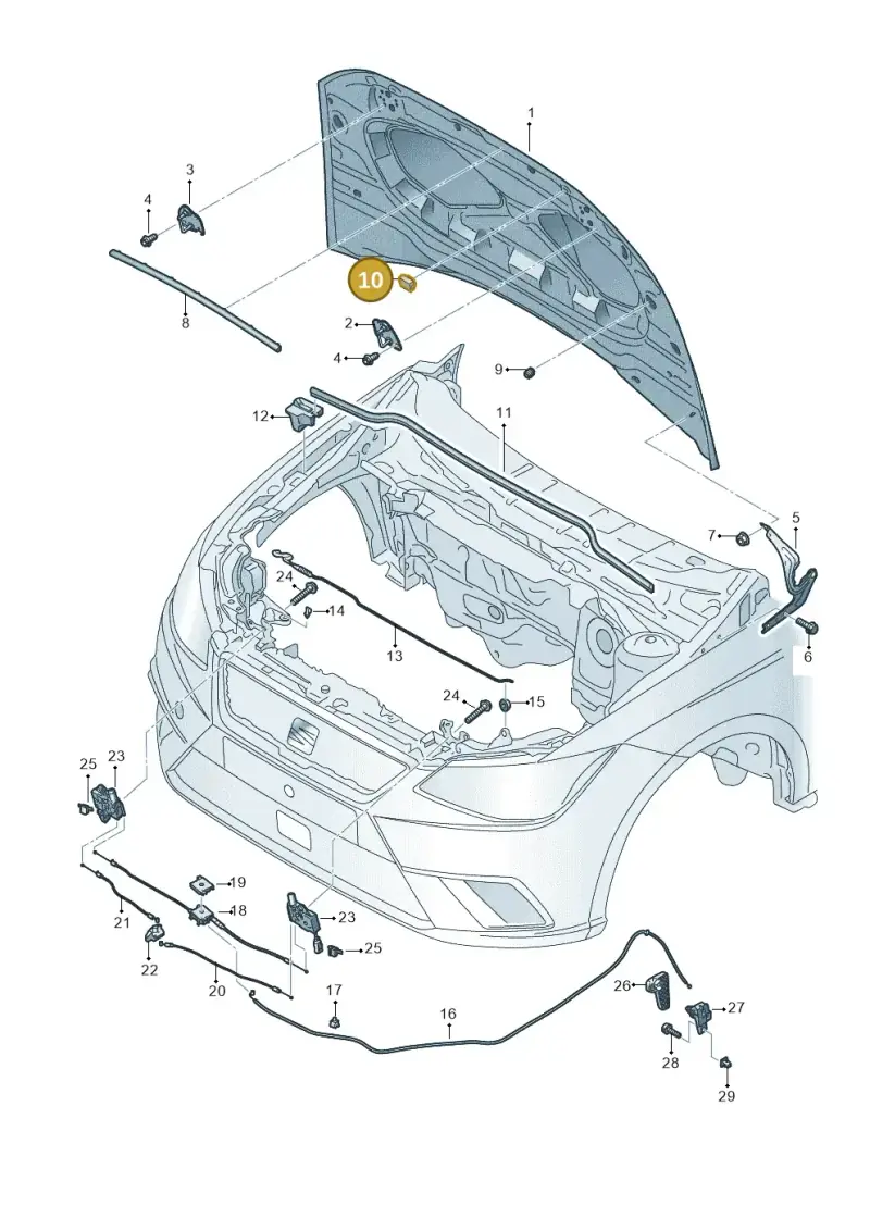 6H0823481A — SEAT Ibiza (2017-) diagram 835823000, position 10
