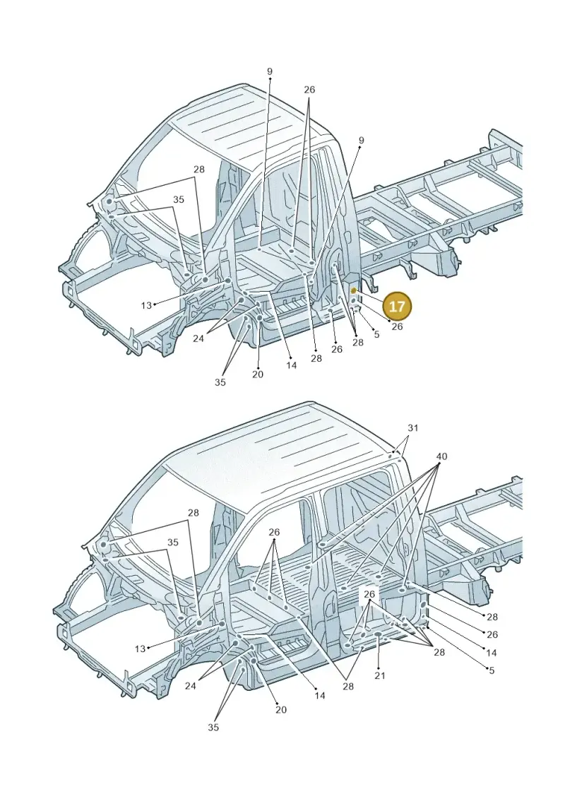 6H0971904 — Volkswagen Single-cab transp. (2019-2024) diagram 411803350, position 17