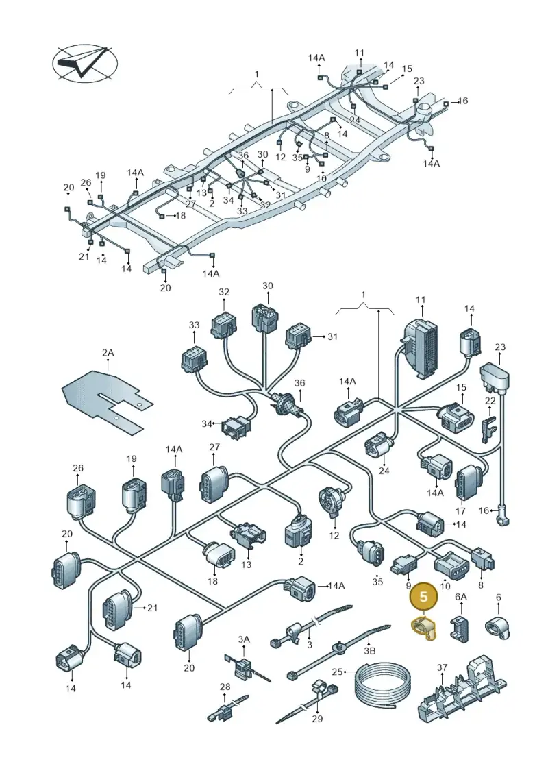 6H0971921C — Volkswagen Amarok twin cab (2022-) diagram 749971850, position 5
