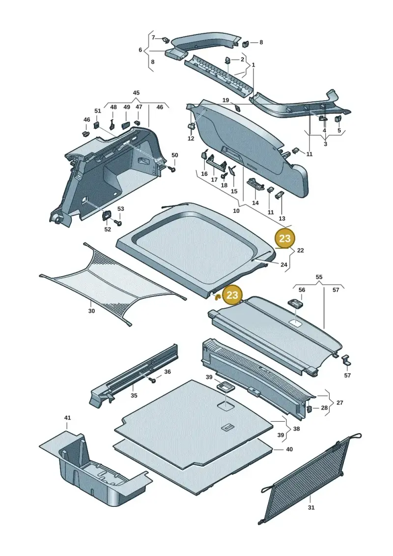 6J0867575B — Volkswagen Aero saloon (2023-) diagram 14b867800, position 23