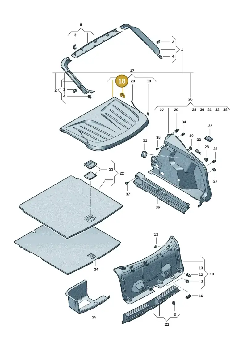 6J0867575B — Volkswagen ID.UNYX (2024-) diagram 20h867080, position 18