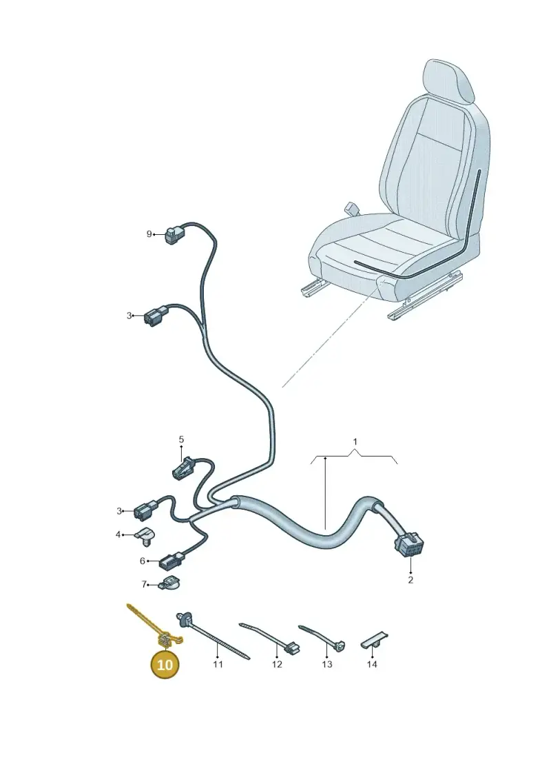 6J0971838 — Volkswagen Taigo (2021-2024) diagram 837972029, position 10