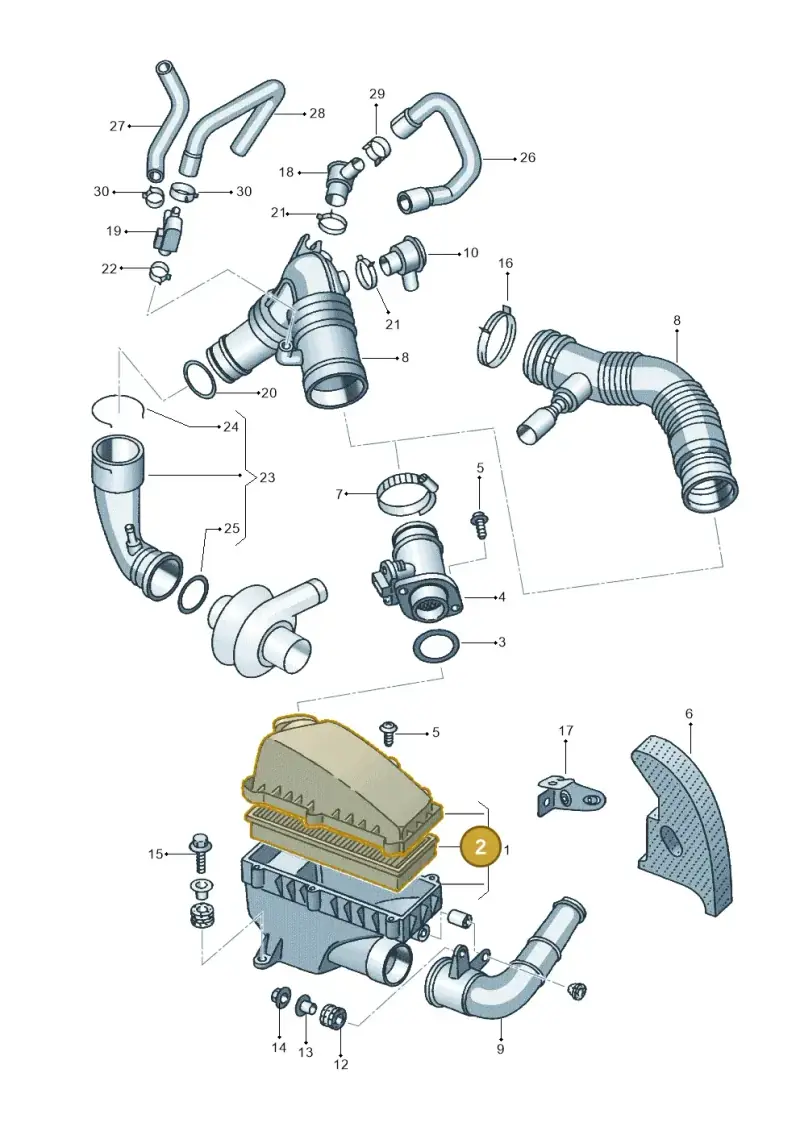 6K0129620B — Volkswagen CADDY-KOMBI/KASTENW.   06> (2005-) diagram 238129150, position 2