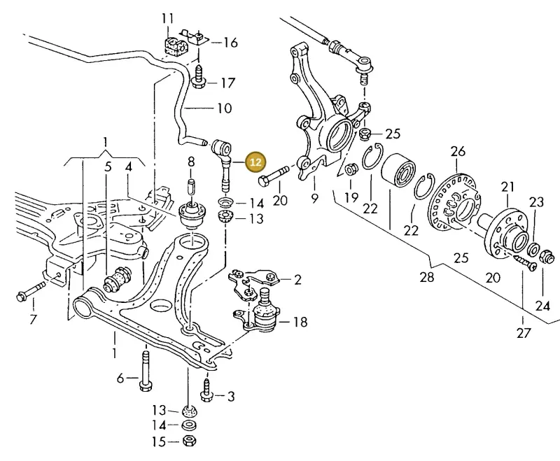 6K0411315 — Volkswagen JETTA (FAW)            91> (1991-) diagram 067097100, position 12