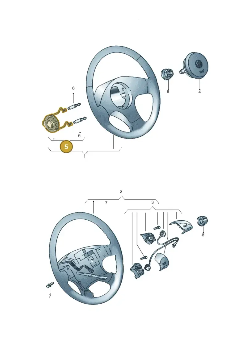 6K0419660B — Volkswagen CADDY-KOMBI/KASTENW.   06> (2005-) diagram 158419200, position 5