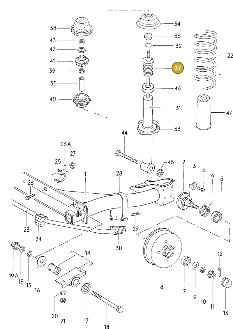 6K0512131A — Volkswagen CITI GOLF        "ZA"M.96> (1996-) diagram 007106000, position 37