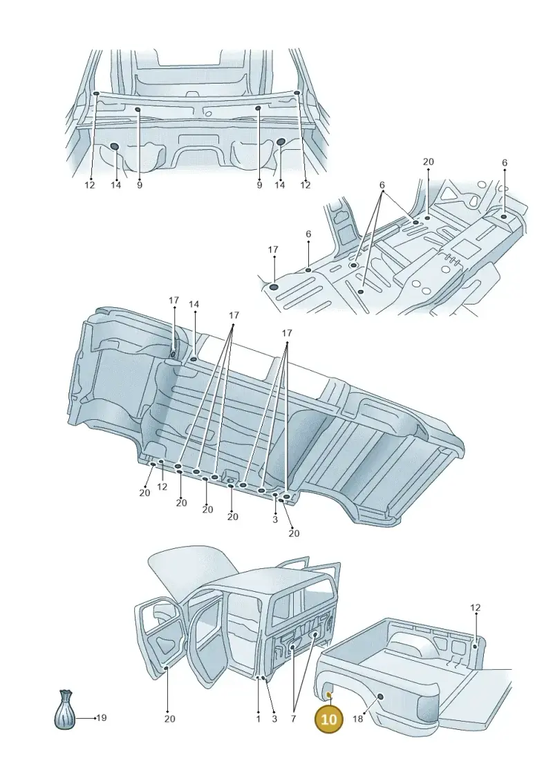 6K0813583 — Volkswagen Amarok twin cab (2022-) diagram 683803350, position 10