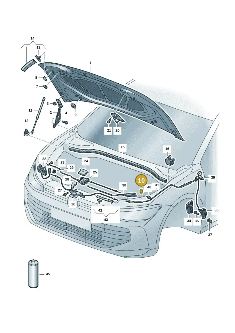6K0823499C — Volkswagen Passat estate (2023-) diagram 3j0823000, position 10