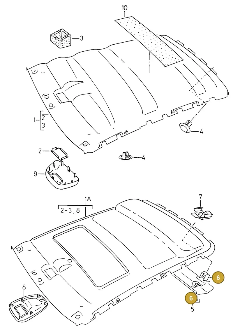 6K0867838 — Volkswagen POLO CLASSIC           06> (2005-) diagram 138867550, position 6