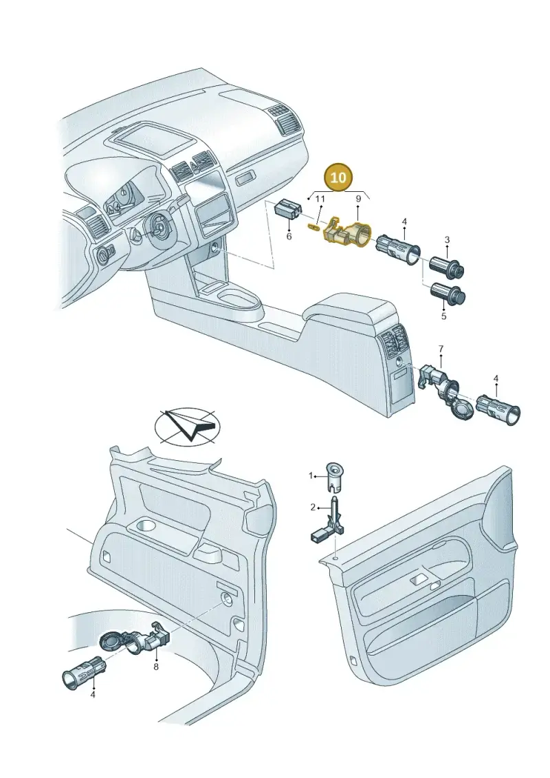6K0919243 — Volkswagen Touran 2.0 (2010-2015) diagram 694919200, position 10