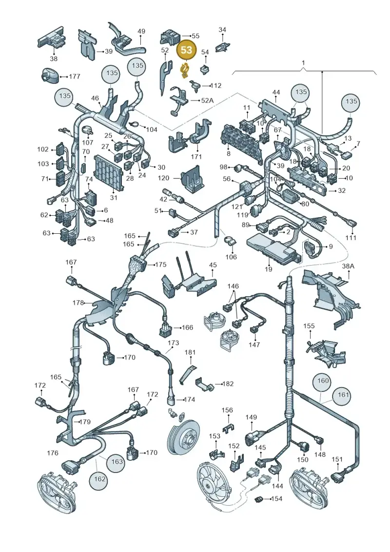 6K0971847A — Volkswagen GOLF/VAR./4MOT. A4     02 (2001-2002) diagram 203971800, position 53