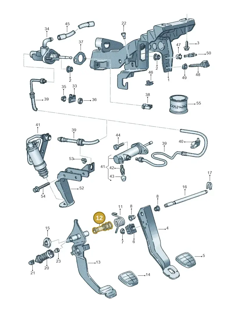 6K1419599A — Volkswagen CADDY-KOMBI/KASTENW.   06> (2005-) diagram 242721250, position 12