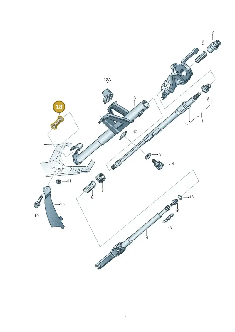 6K1419599A — Volkswagen CADDY-KOMBI/KASTENW.   06> (2005-) diagram 138419250, position 18