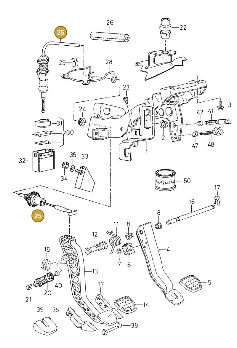 6K1721335C — Volkswagen POLO CLASSIC/VARIANT (1999-2001) diagram 242721200, position 25