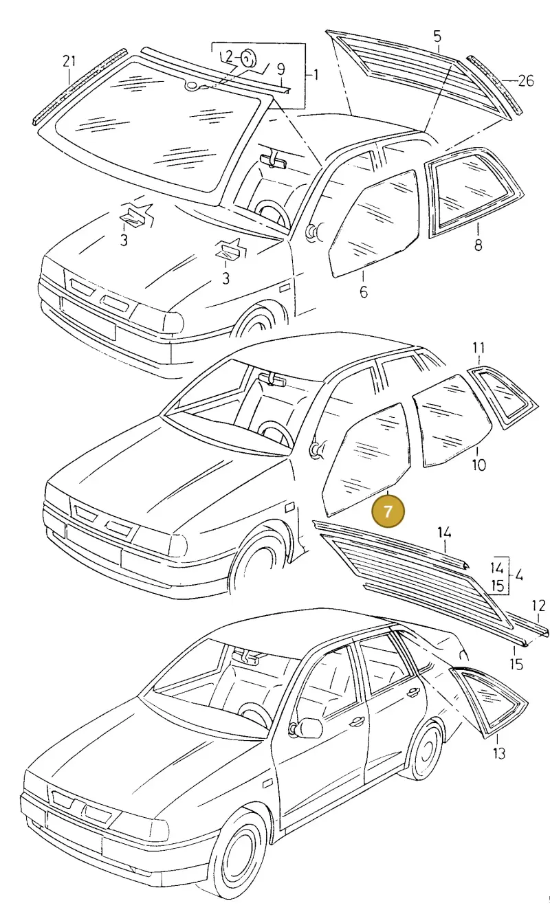 6K4845201C — Volkswagen Polo Classic           96 (1995-1996) diagram 138845000, position 7