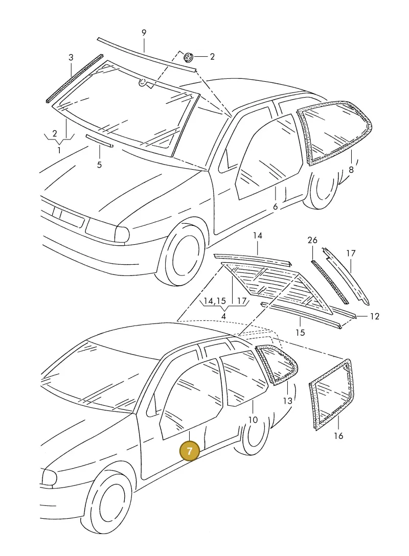 6K4845201C — Volkswagen POLO CLASSIC           06> (2005-) diagram 242845200, position 7