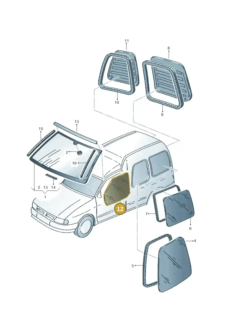 6K4845201C — Volkswagen CADDY-KOMBI/KASTENW.   06> (2005-) diagram 173845000, position 12