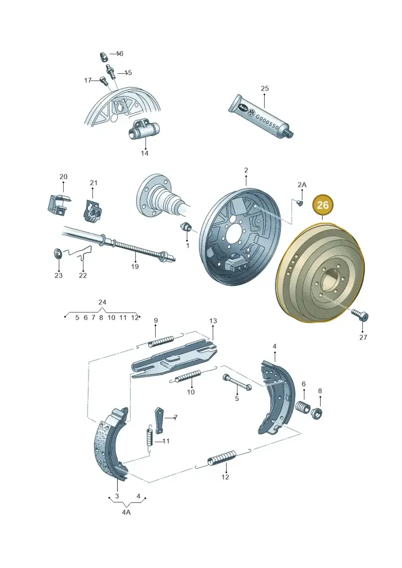 6K9609617 — Volkswagen CADDY-KOMBI/KASTEN (1995-2003) diagram 252609300, position 26