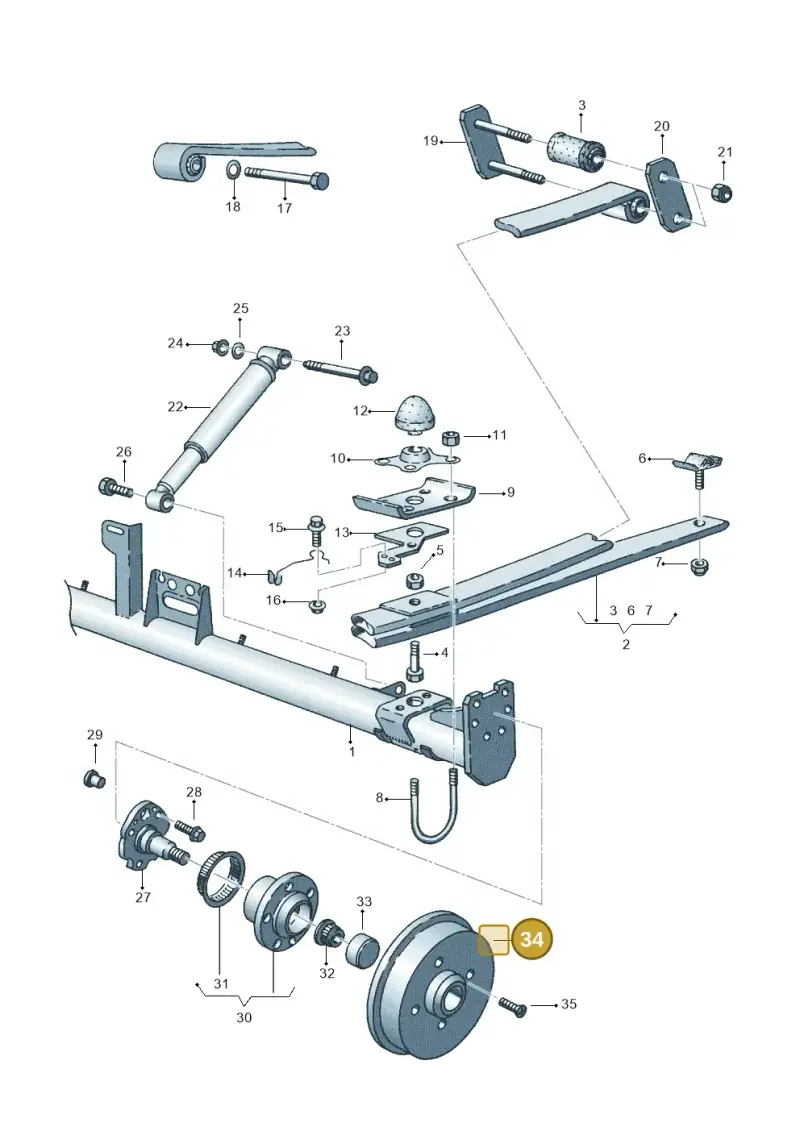 6K9609617 — Volkswagen CADDY-KOMBI/KASTENW.   06> (2005-) diagram 173500210, position 34