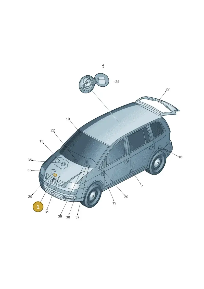 6N0010231Q — Volkswagen Touran 2.0 (2010-2015) diagram 409010000, position 1